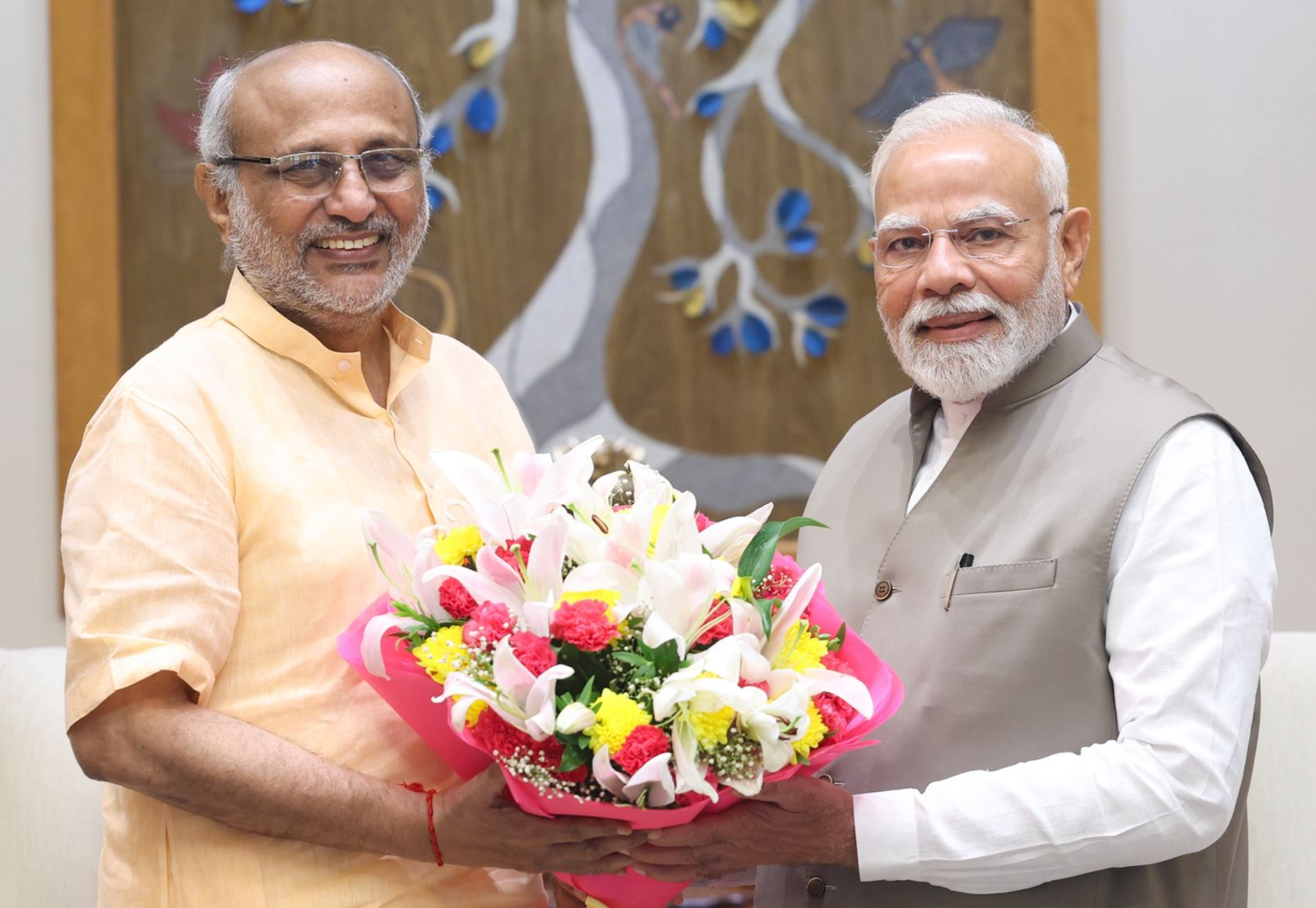 Thiru CP Radhakrishnan with Prime Minister Narendra Modi